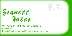 zsanett holes business card